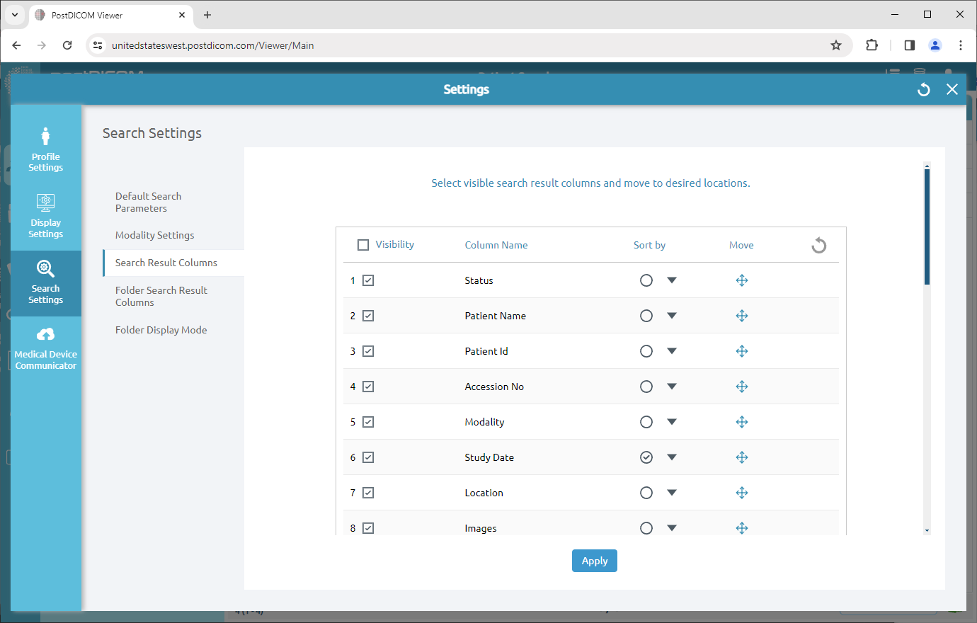 Customizing Patient Search Columns