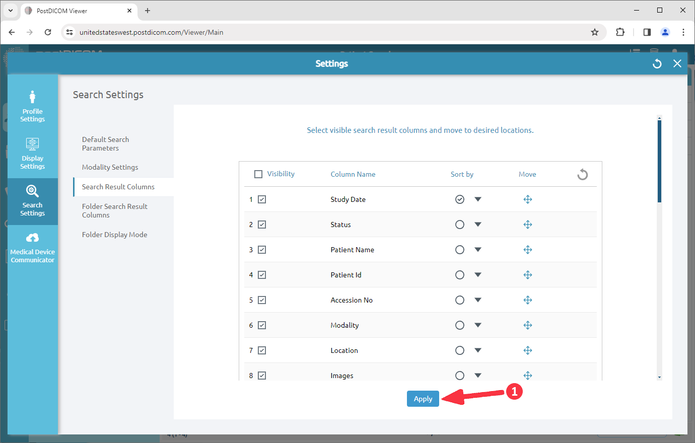 Customizing Patient Search Columns