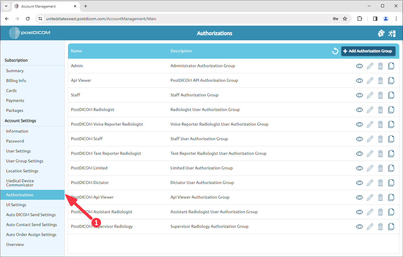 Managing Authorizations