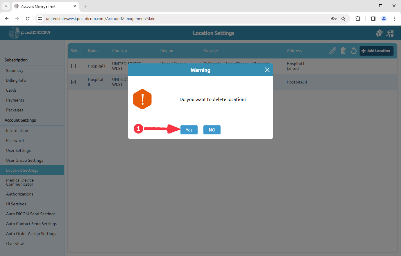 Managing Location Settings