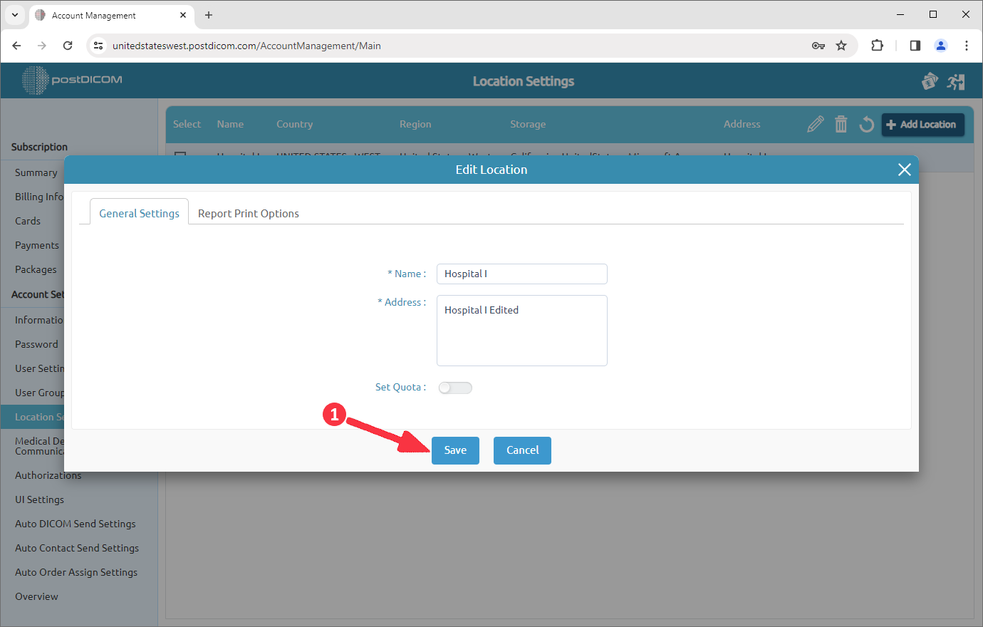 Managing Location Settings