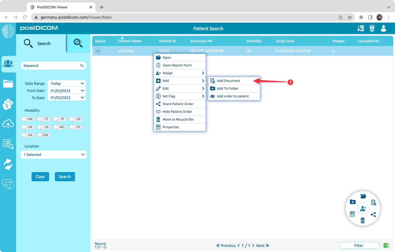 Manually Creating New Patient Orders and Adding Documents